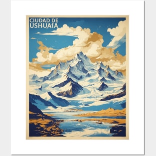 Ciudad de Ushuaia Argentina Vintage Tourism Poster Posters and Art